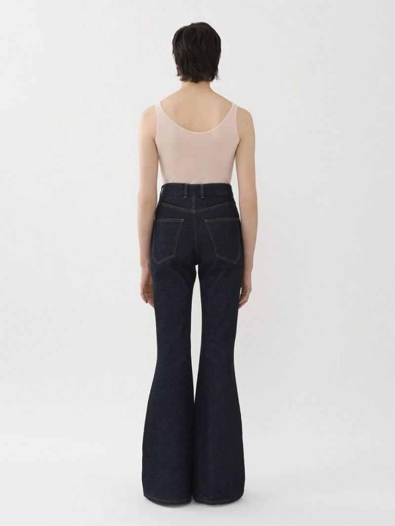 Chloe Merapi Flare Jeans Marinblå | CHE-SR13993