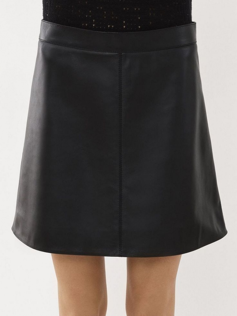 Chloe Mini Skirt Leather Svarta | CHE-SR14112