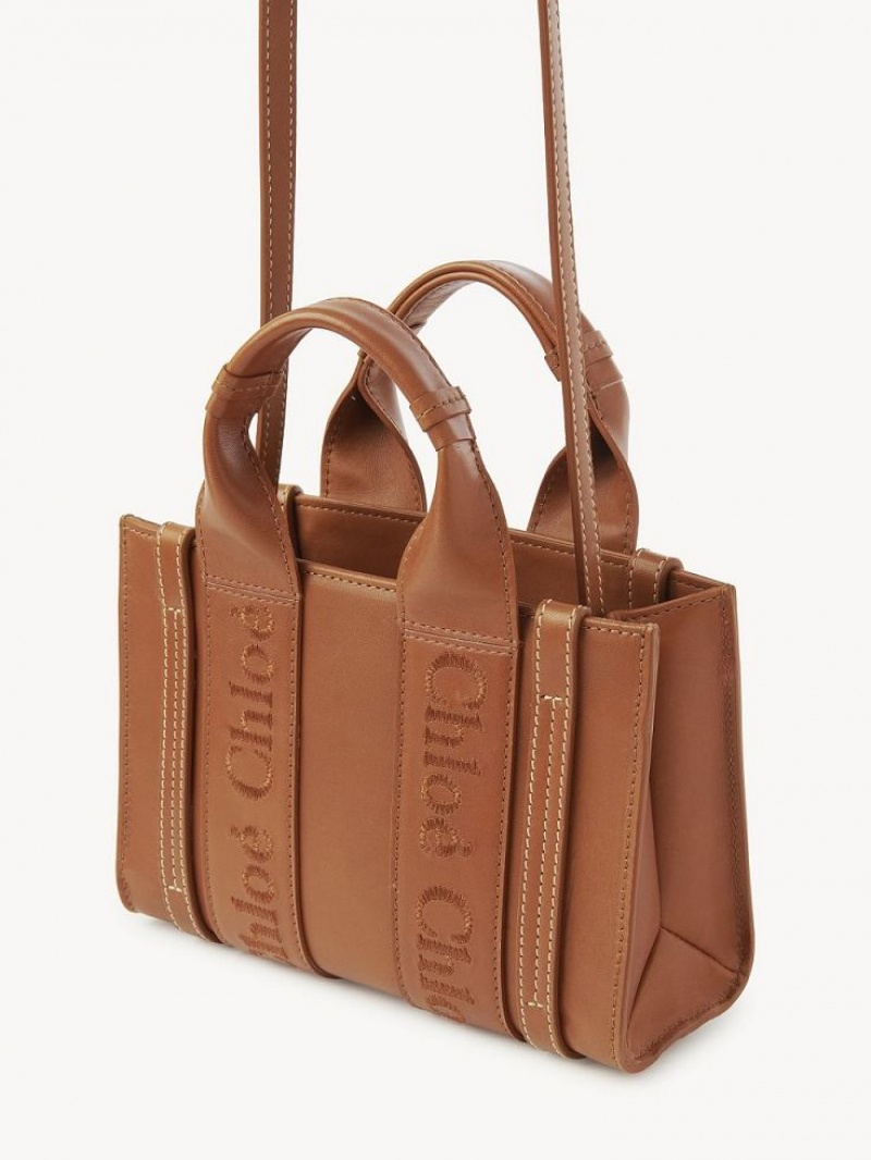 Chloe Mini Woody Crossbody Väska Bruna | CHE-SR13559