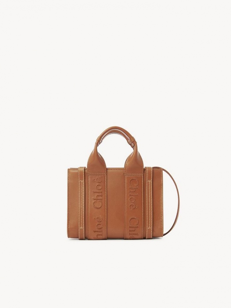 Chloe Mini Woody Crossbody Väska Bruna | CHE-SR13559