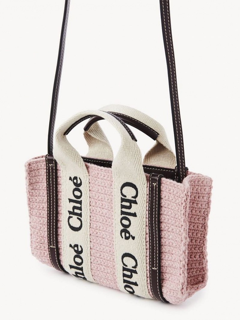 Chloe Mini Woody Crossbody Väska Rosa | CHE-SR13464