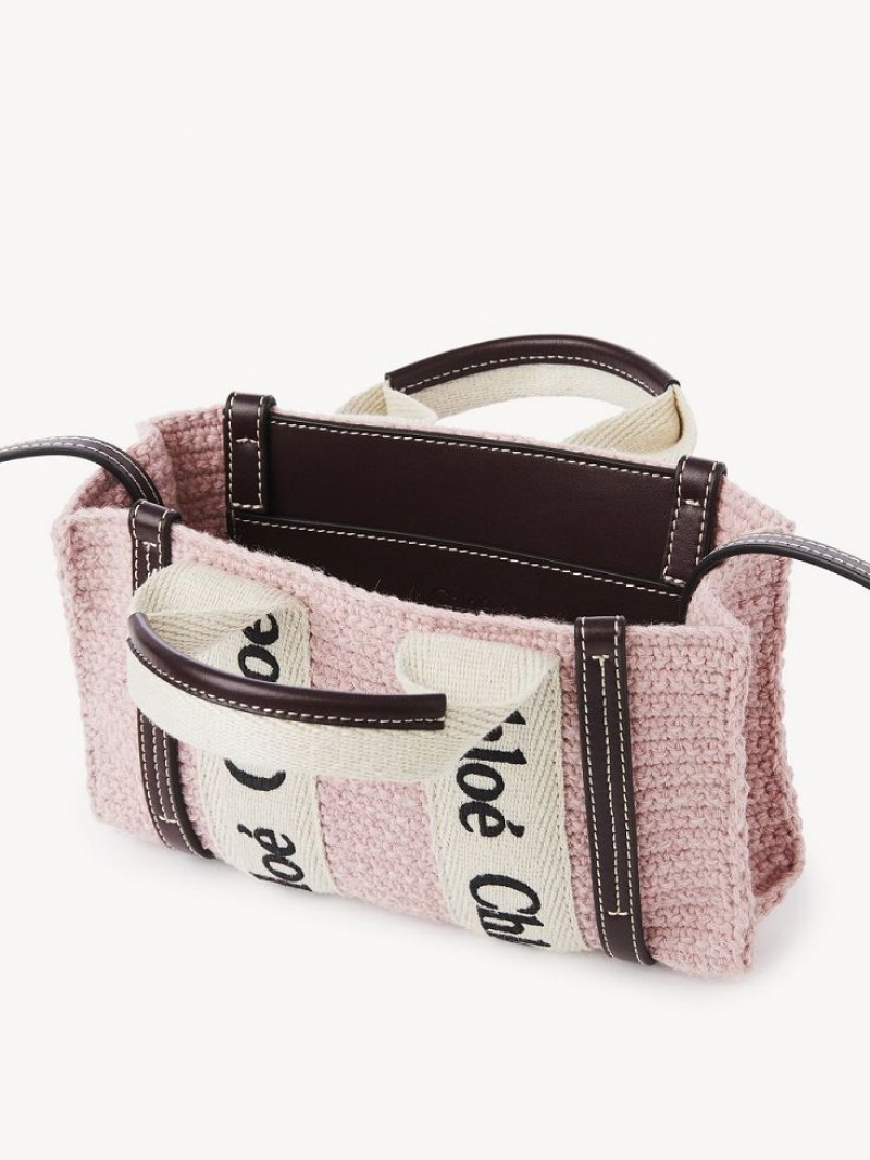 Chloe Mini Woody Crossbody Väska Rosa | CHE-SR13464