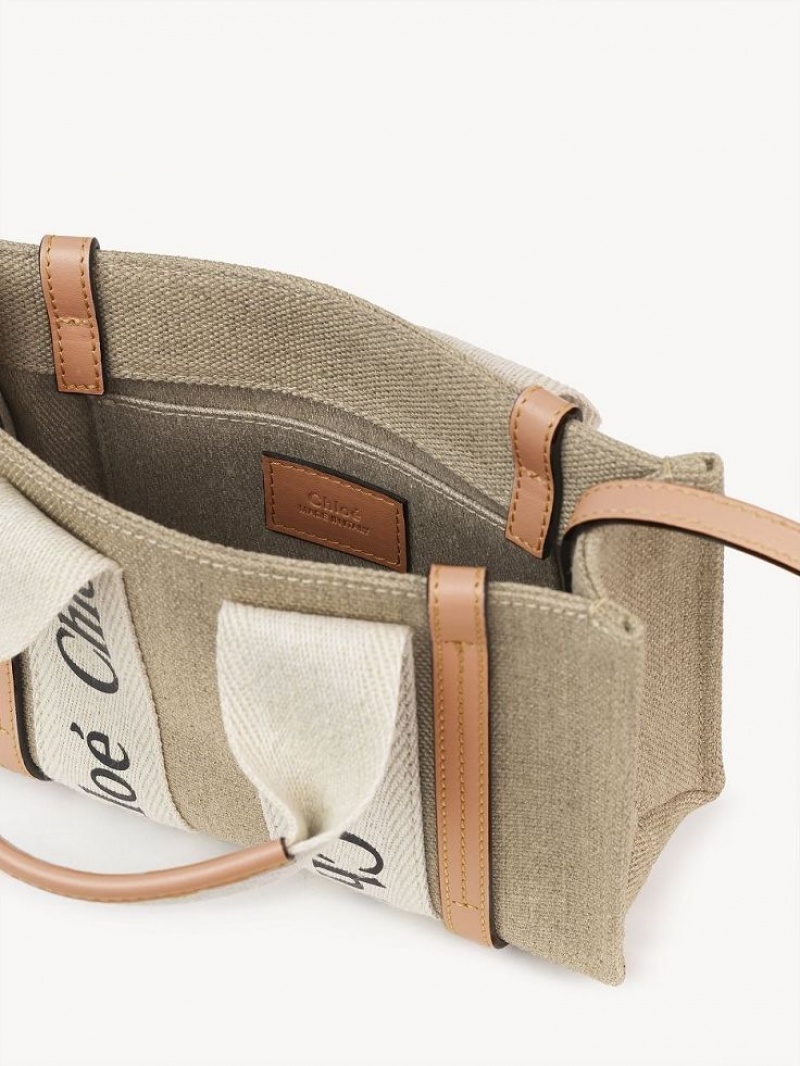 Chloe Mini Woody Crossbody Väska Vita Beige | CHE-SR13507