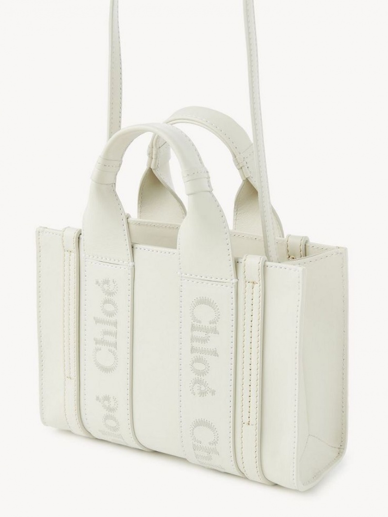 Chloe Mini Woody Crossbody Väska Vita | CHE-SR13530