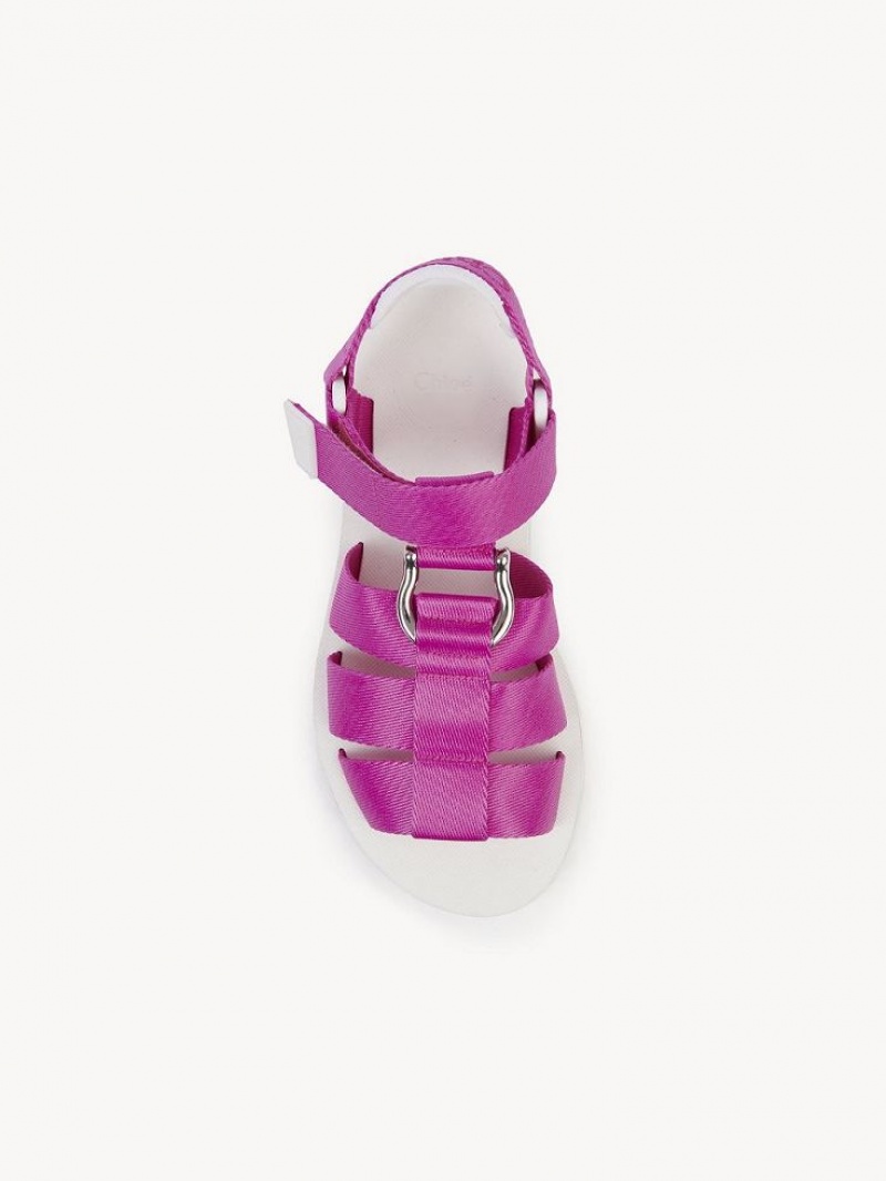 Chloe Nikie Active Platta Sandaler Rosa | CHE-SR14177