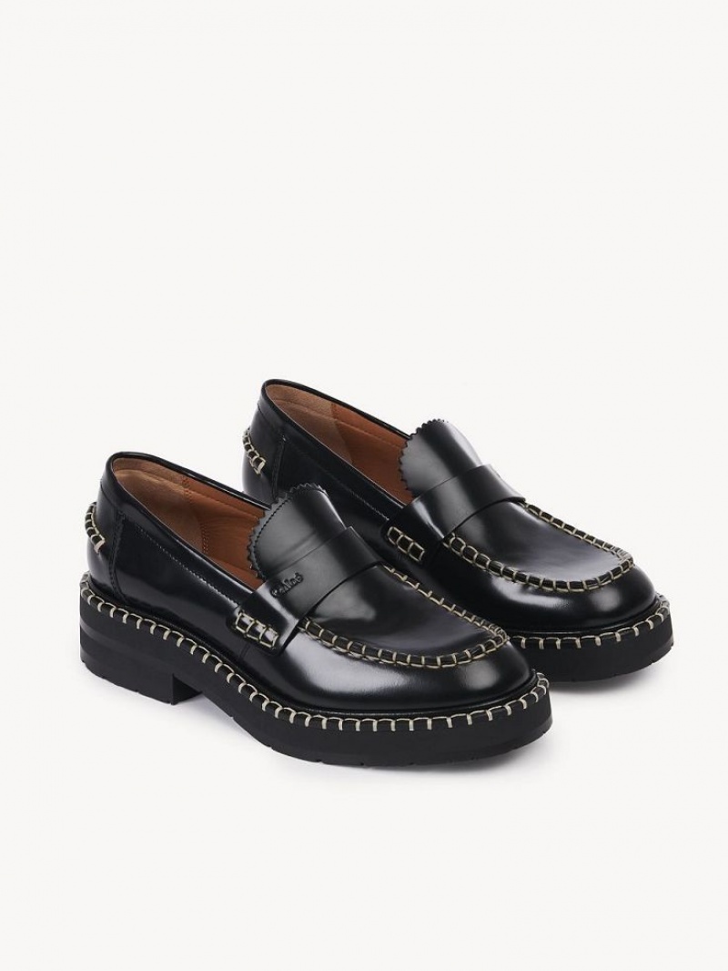 Chloe Noua Platta Loafer Svarta | CHE-SR14245