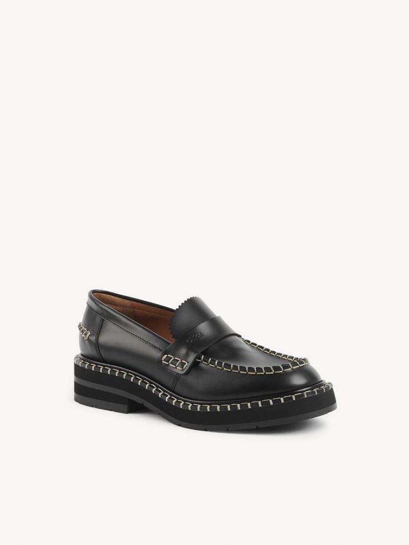 Chloe Noua Platta Loafer Svarta | CHE-SR14248