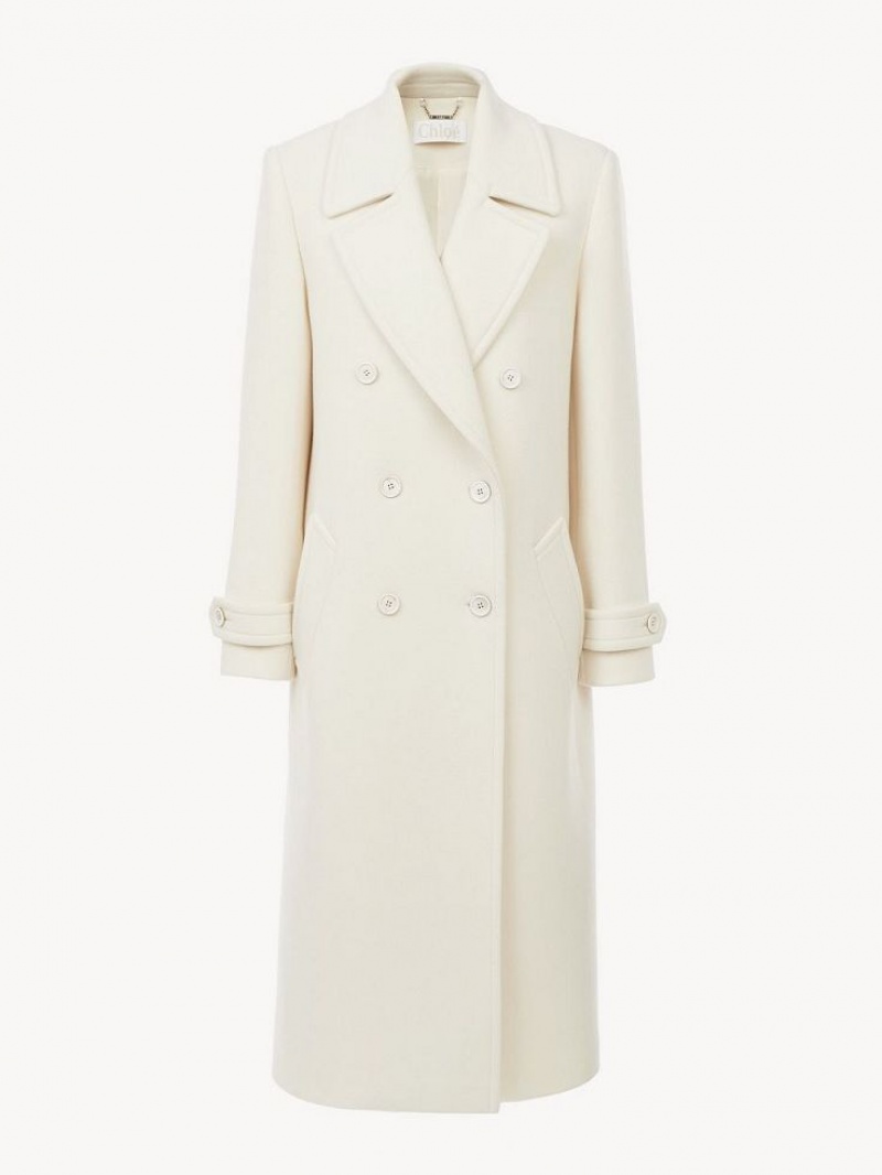 Chloe Overcoat Rockar Vita | CHE-SR13780