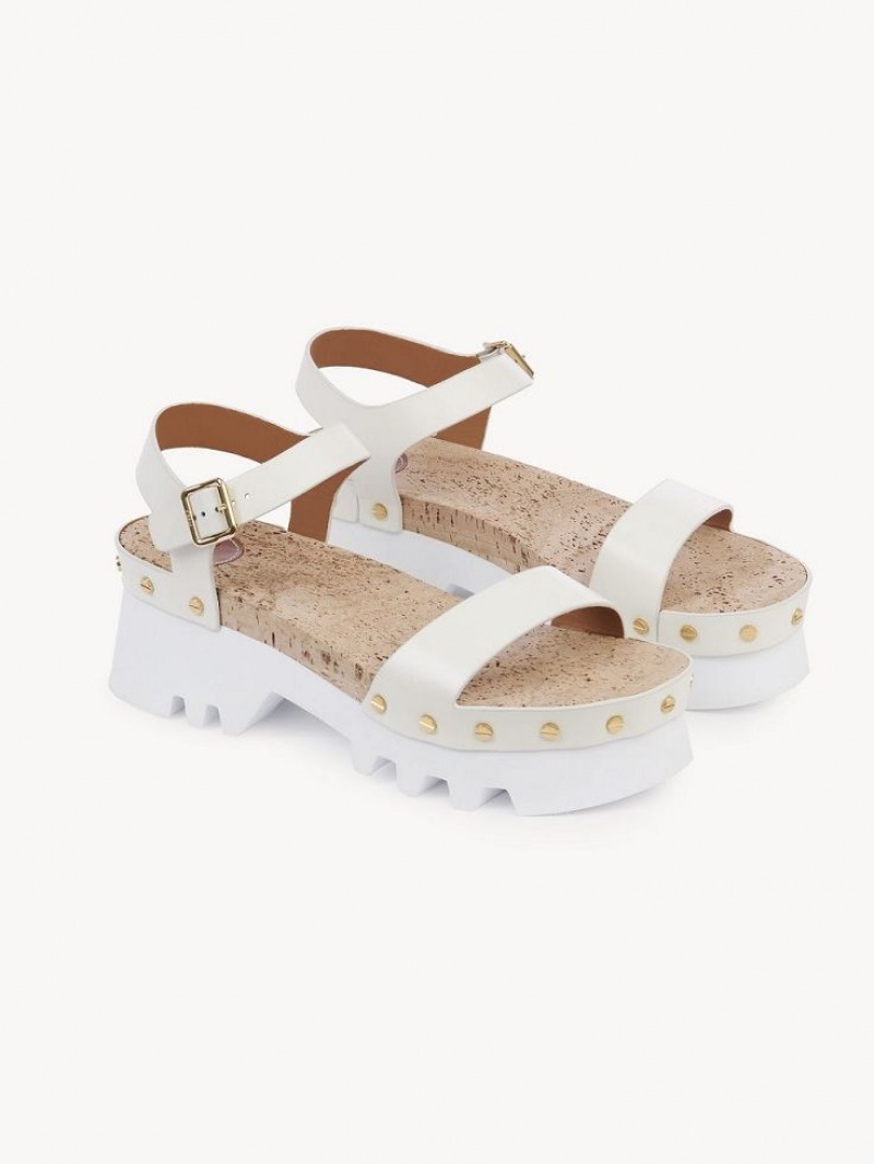 Chloe Owena Platform Sandaler Vita | CHE-SR14162