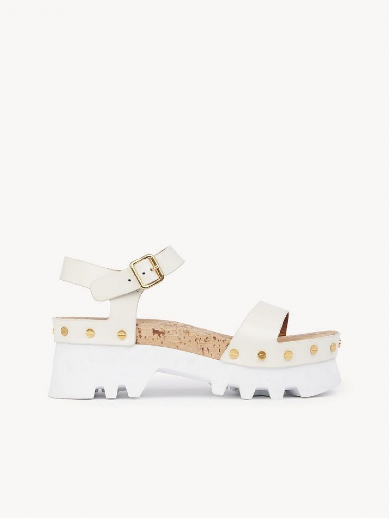 Chloe Owena Platform Sandaler Vita | CHE-SR14162