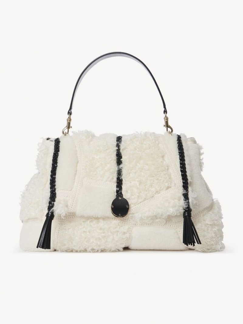 Chloe Penelope Large Soft Axelväska Vita | CHE-SR13442