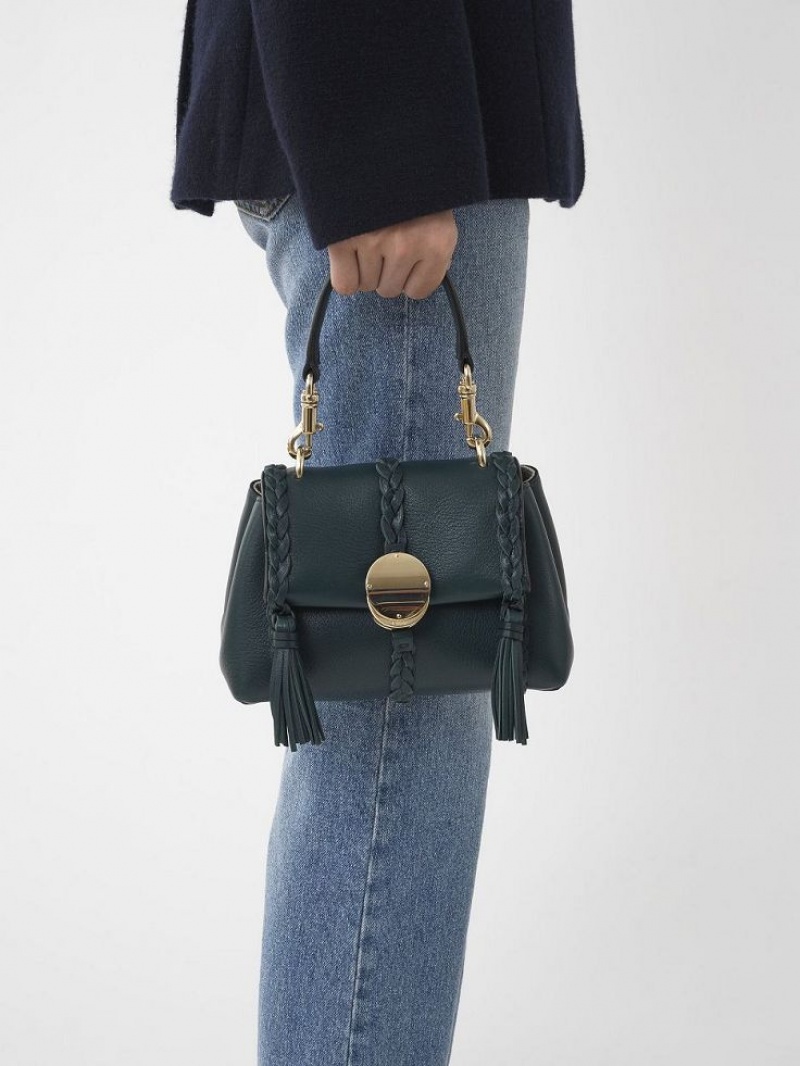 Chloe Penelope Soft Shoulder Mini Bags Turkos Gröna | CHE-SR13682