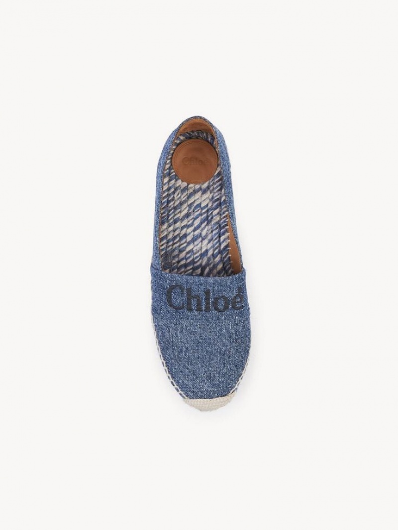 Chloe Piia Platta Espadrille Blå | CHE-SR14153