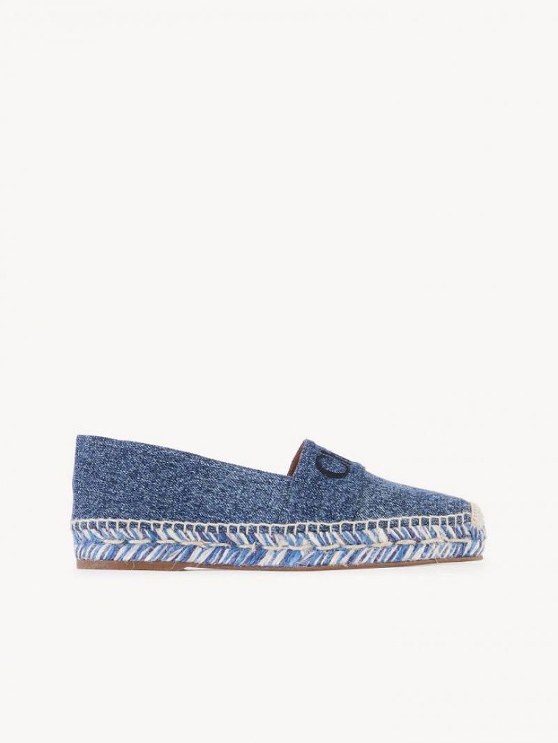 Chloe Piia Platta Espadrille Blå | CHE-SR14153