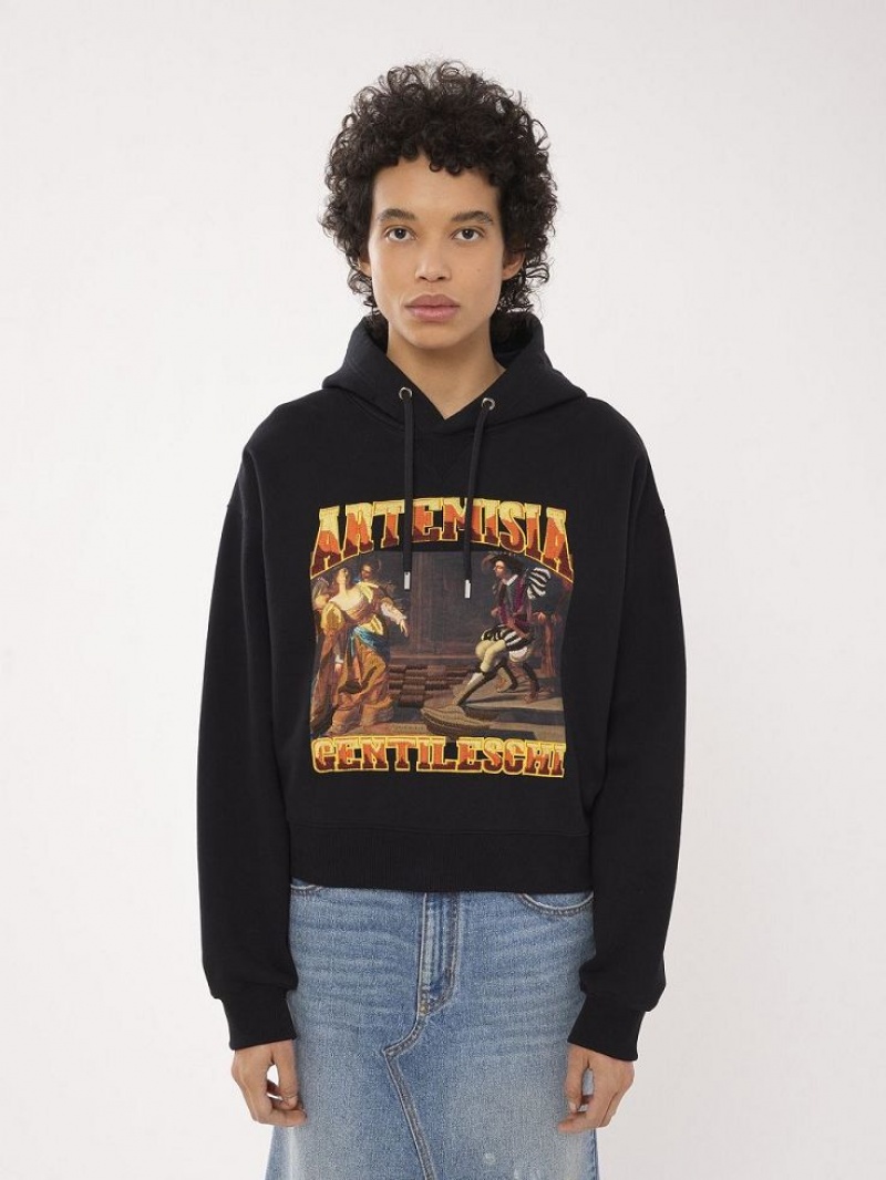 Chloe Printed Hoodie Tröjor Svarta | CHE-SR13907