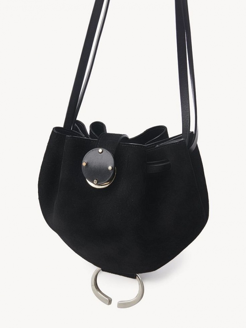 Chloe Round Pouch Mini Bags Svarta | CHE-SR13708