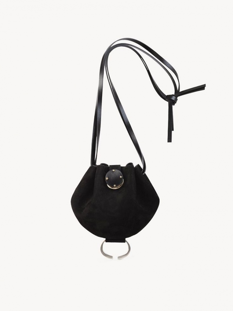 Chloe Round Pouch Mini Bags Svarta | CHE-SR13708