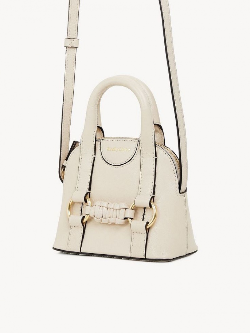 Chloe Saddie Micro Double Handle Axelväska Beige | CHE-SR14621