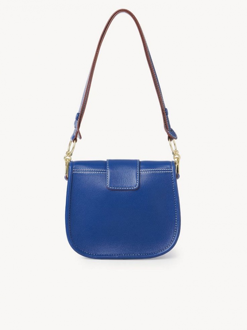 Chloe Saddie Satchel Axelväska Blå | CHE-SR14587