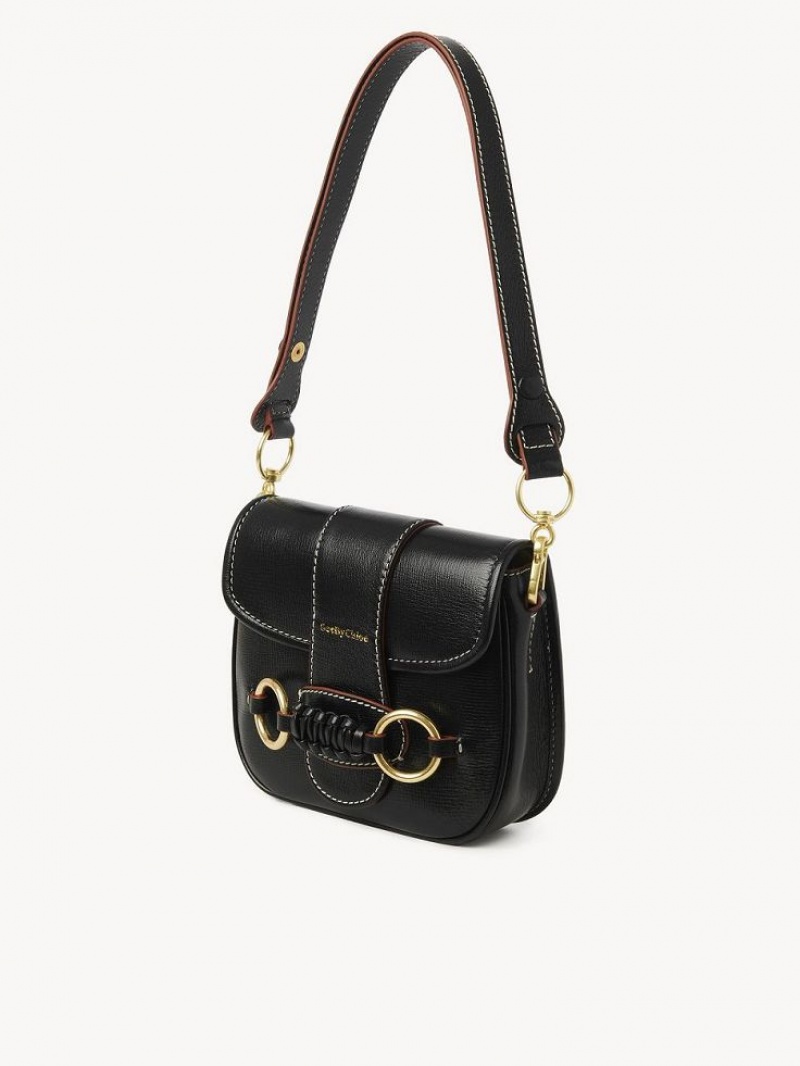 Chloe Saddie Satchel Axelväska Svarta | CHE-SR14665