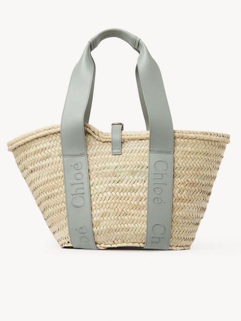 Chloe Sense Medium Basket Toteväska Gröna | CHE-SR13383