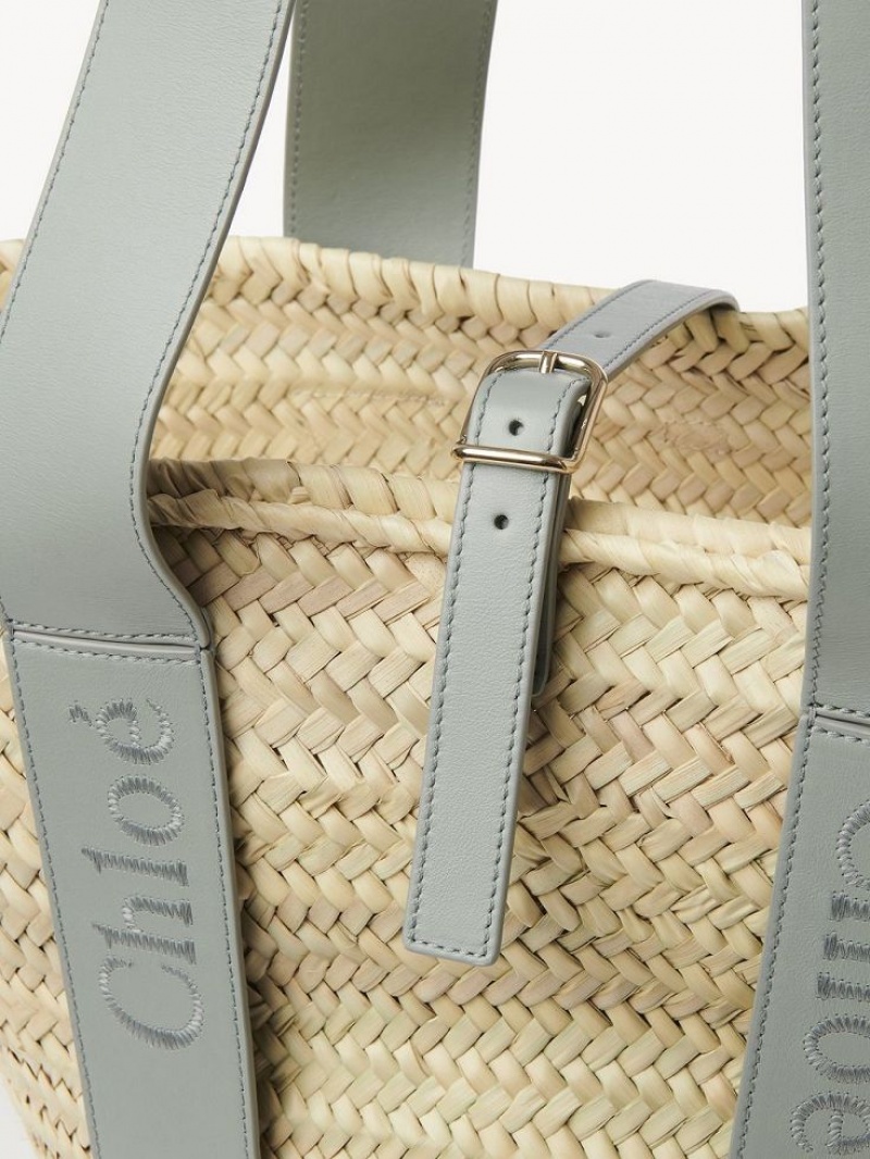 Chloe Sense Medium Basket Toteväska Gröna | CHE-SR13383