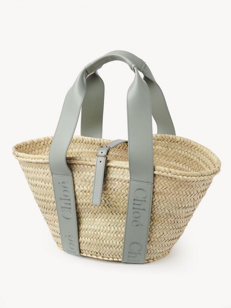 Chloe Sense Medium Basket Toteväska Gröna | CHE-SR13383