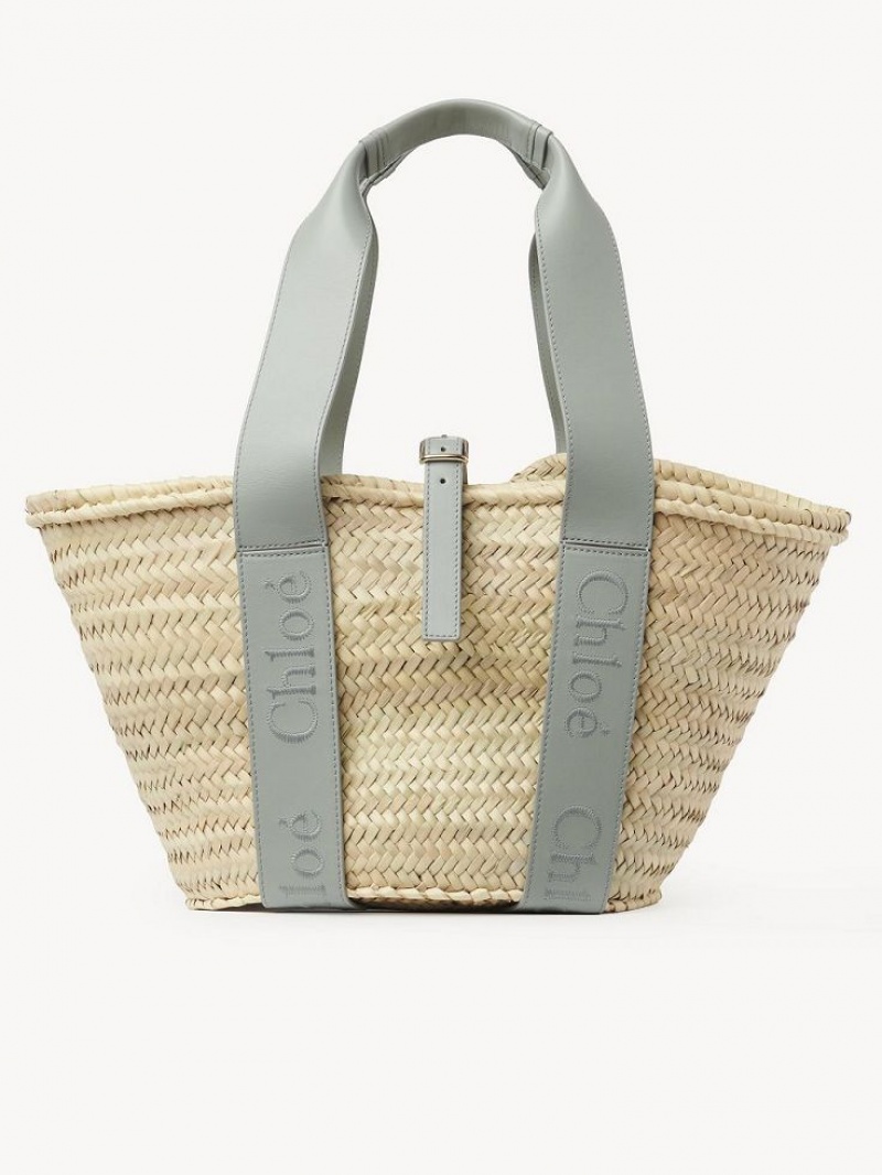 Chloe Sense Medium Basket Toteväska Gröna | CHE-SR13383