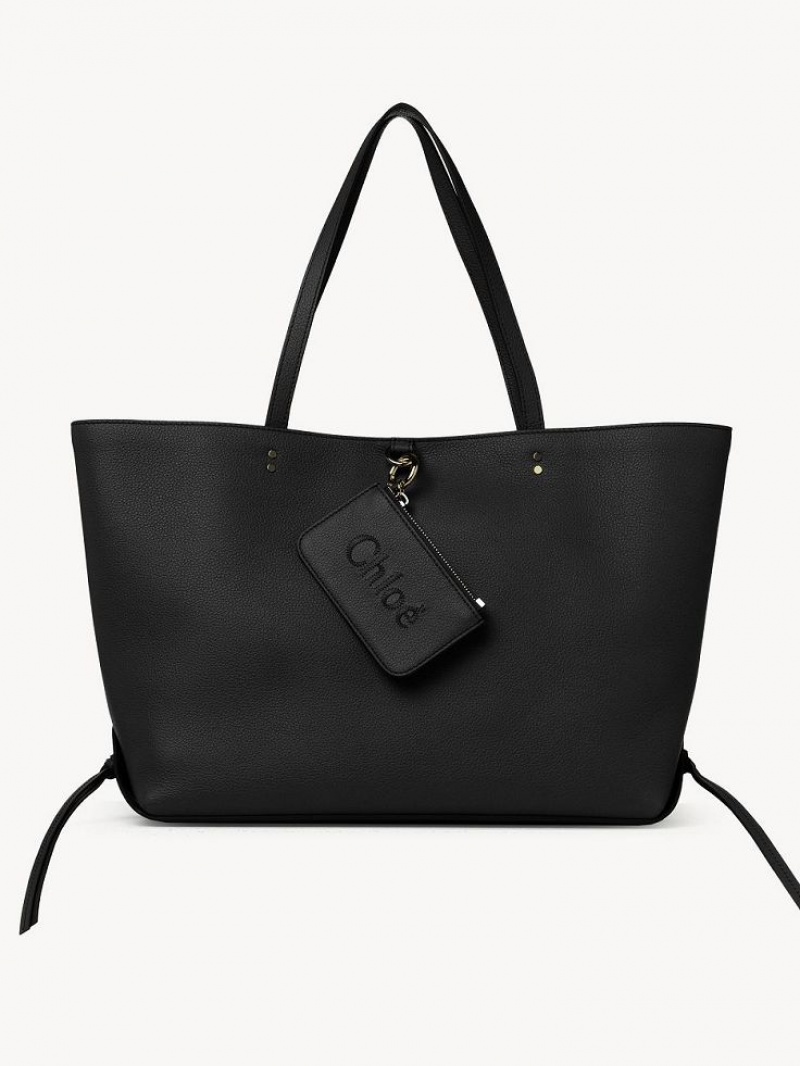 Chloe Sense Medium East-west Toteväska Svarta | CHE-SR13327