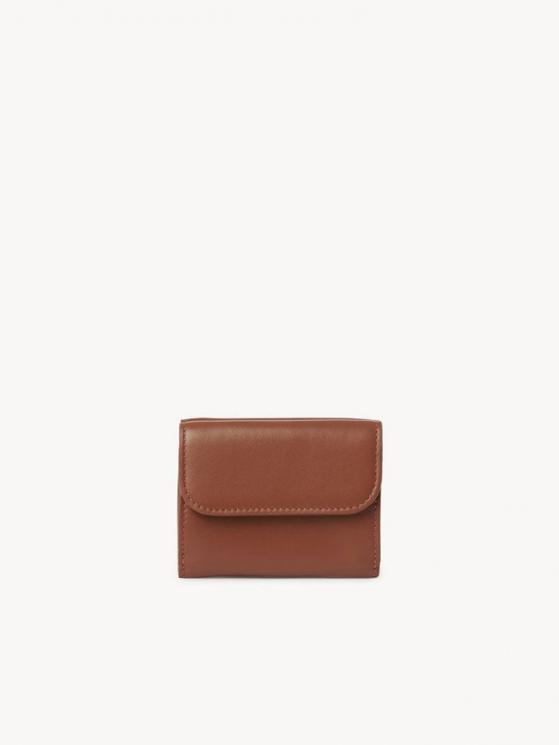 Chloe Sense Mini Tri-fold Liten Plånbok Bruna | CHE-SR14276