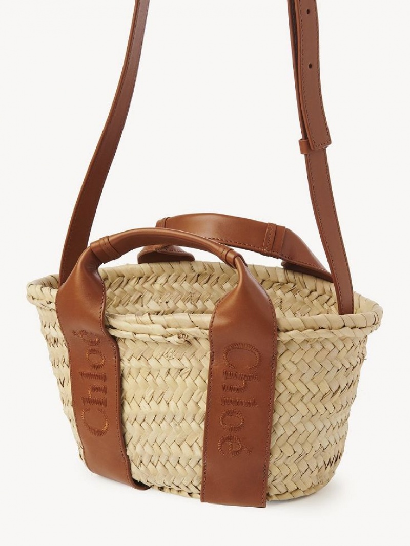 Chloe Sense Small Basket Axelväska Bruna | CHE-SR13403