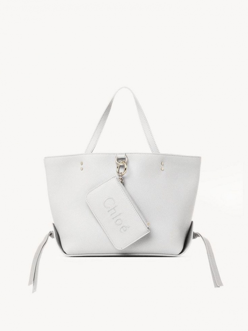 Chloe Sense Small East-west Toteväska Vita | CHE-SR13328