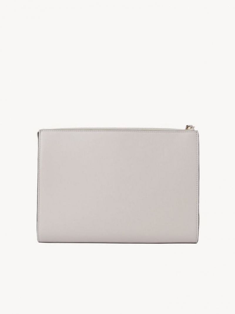 Chloe Sense Zippered Clutch Silver | CHE-SR13745