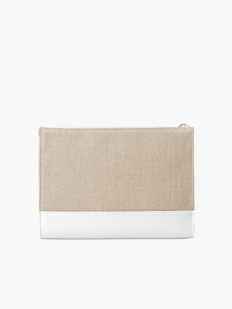 Chloe Sense Zippered Påse Vita | CHE-SR14327