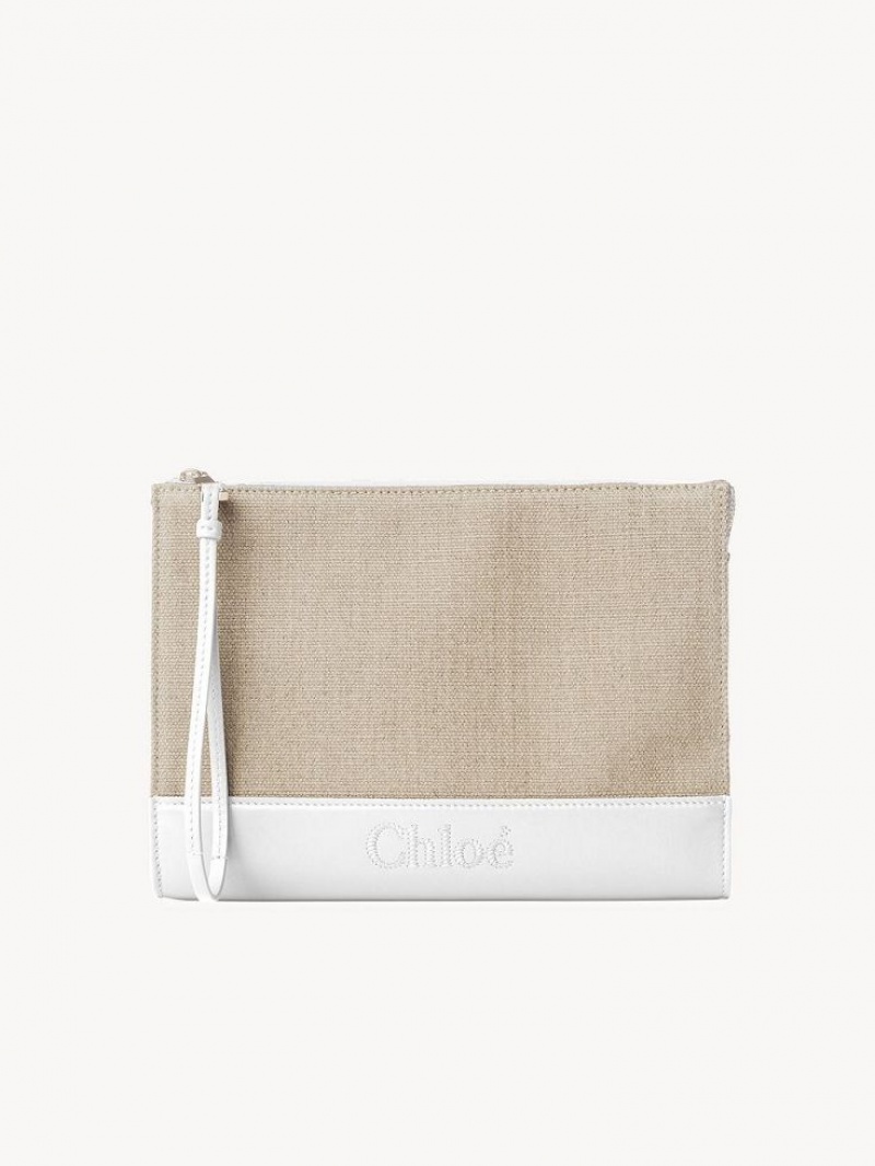 Chloe Sense Zippered Påse Vita | CHE-SR14327