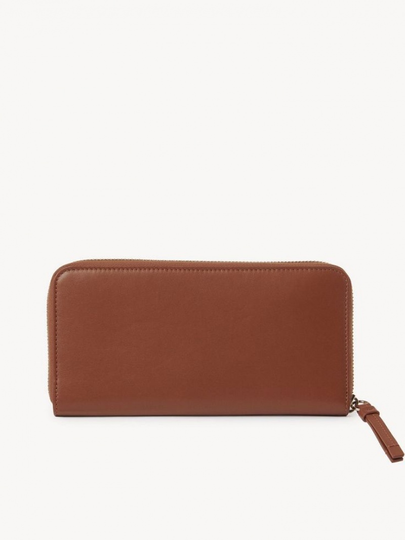 Chloe Sense Zippered Stor Plånbok Bruna | CHE-SR14299