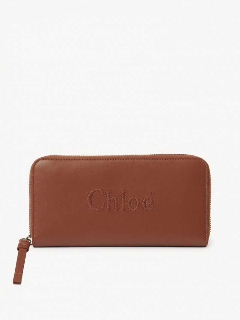 Chloe Sense Zippered Stor Plånbok Bruna | CHE-SR14299