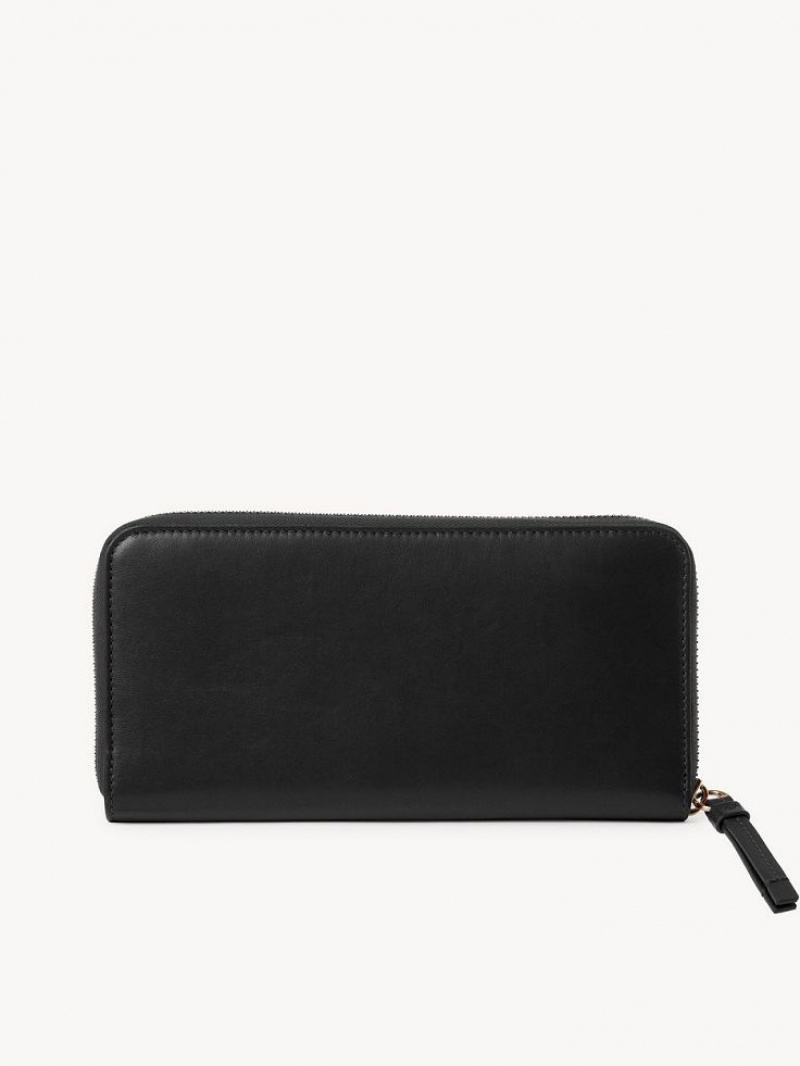 Chloe Sense Zippered Stor Plånbok Svarta | CHE-SR14300