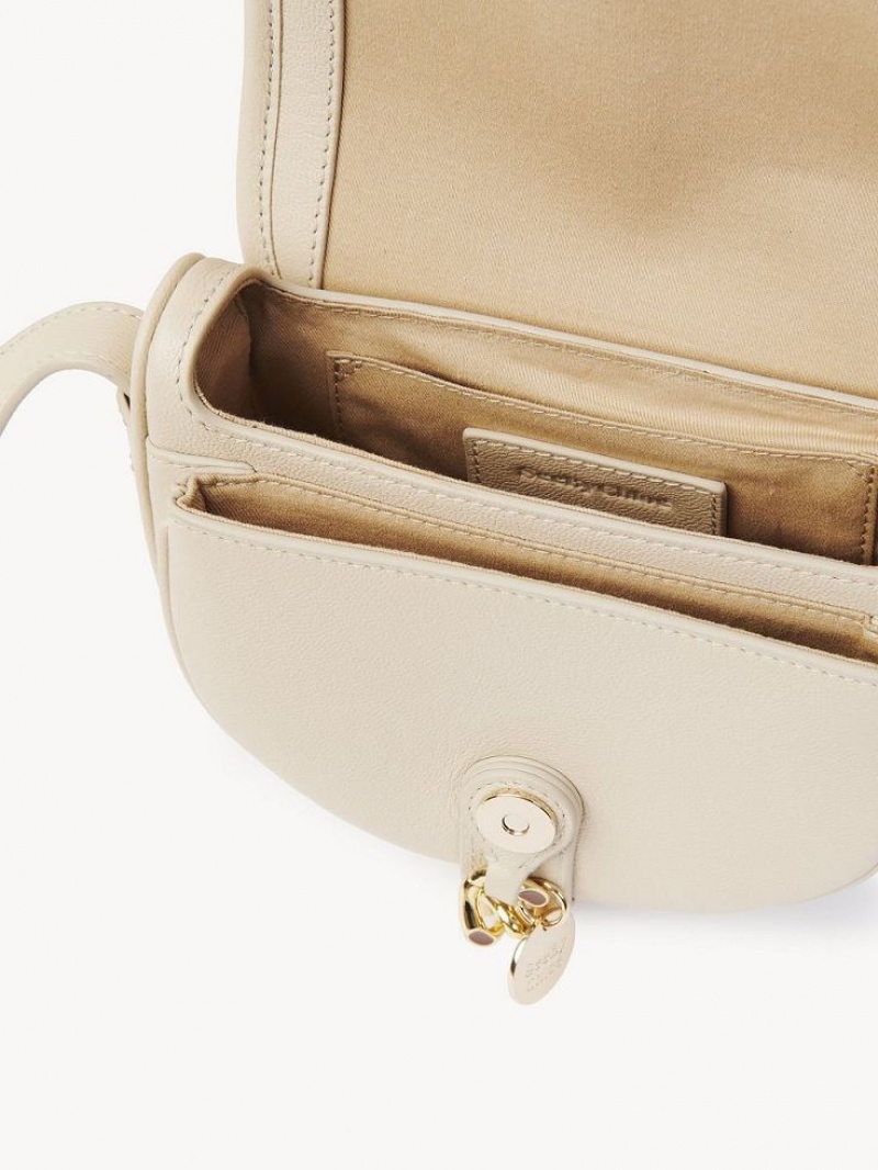 Chloe Small Mara Saddle Axelväska Beige | CHE-SR14628