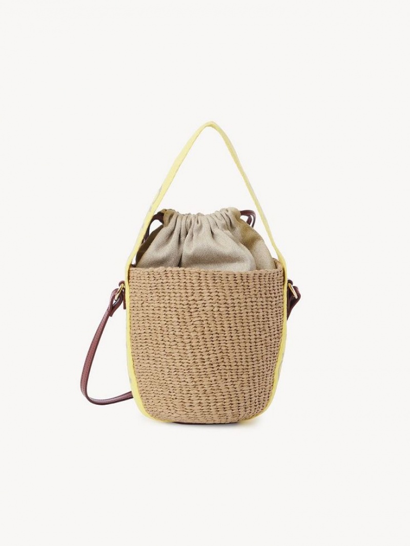 Chloe Small Woody Basket Crossbody Väska Gula Beige | CHE-SR13565