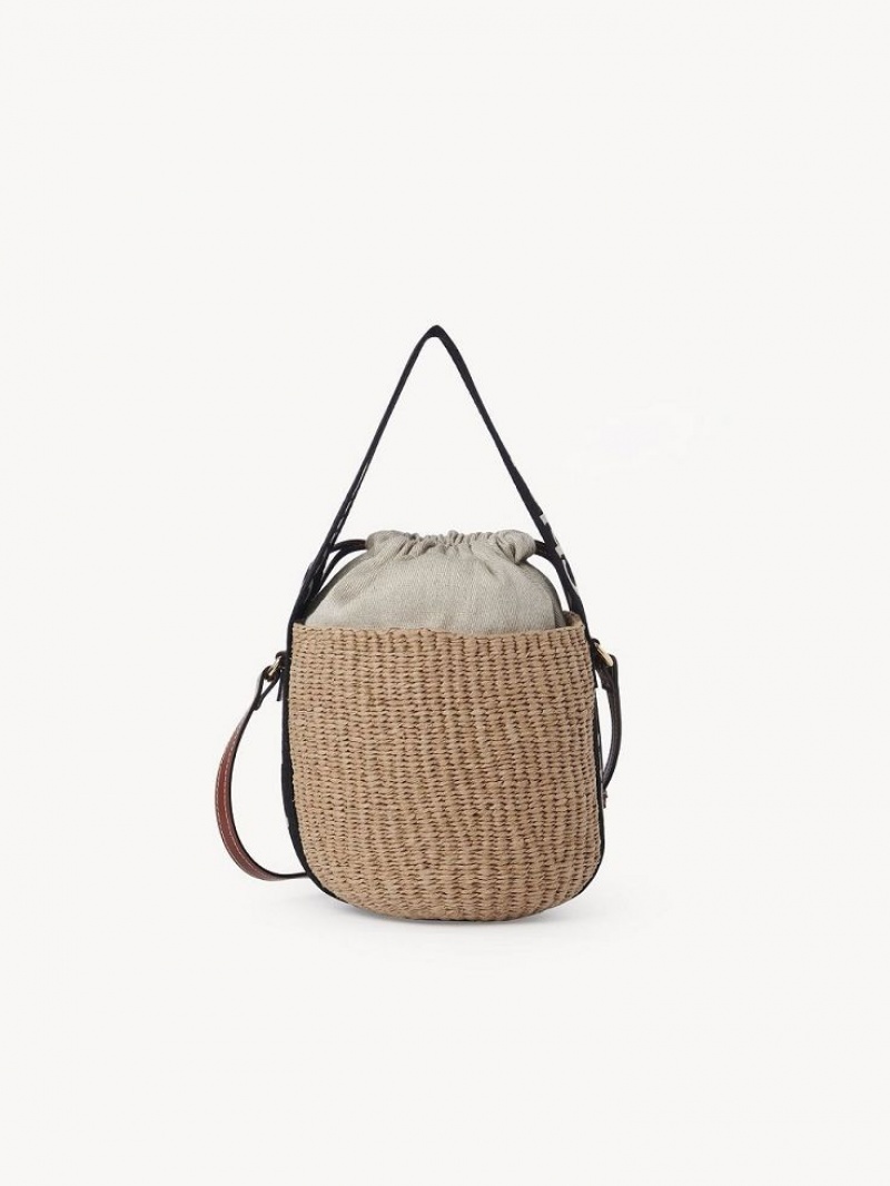 Chloe Small Woody Basket Crossbody Väska Svarta Beige | CHE-SR13566