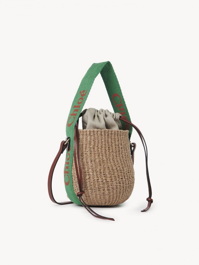 Chloe Small Woody Baskets Gröna Orange | CHE-SR13629