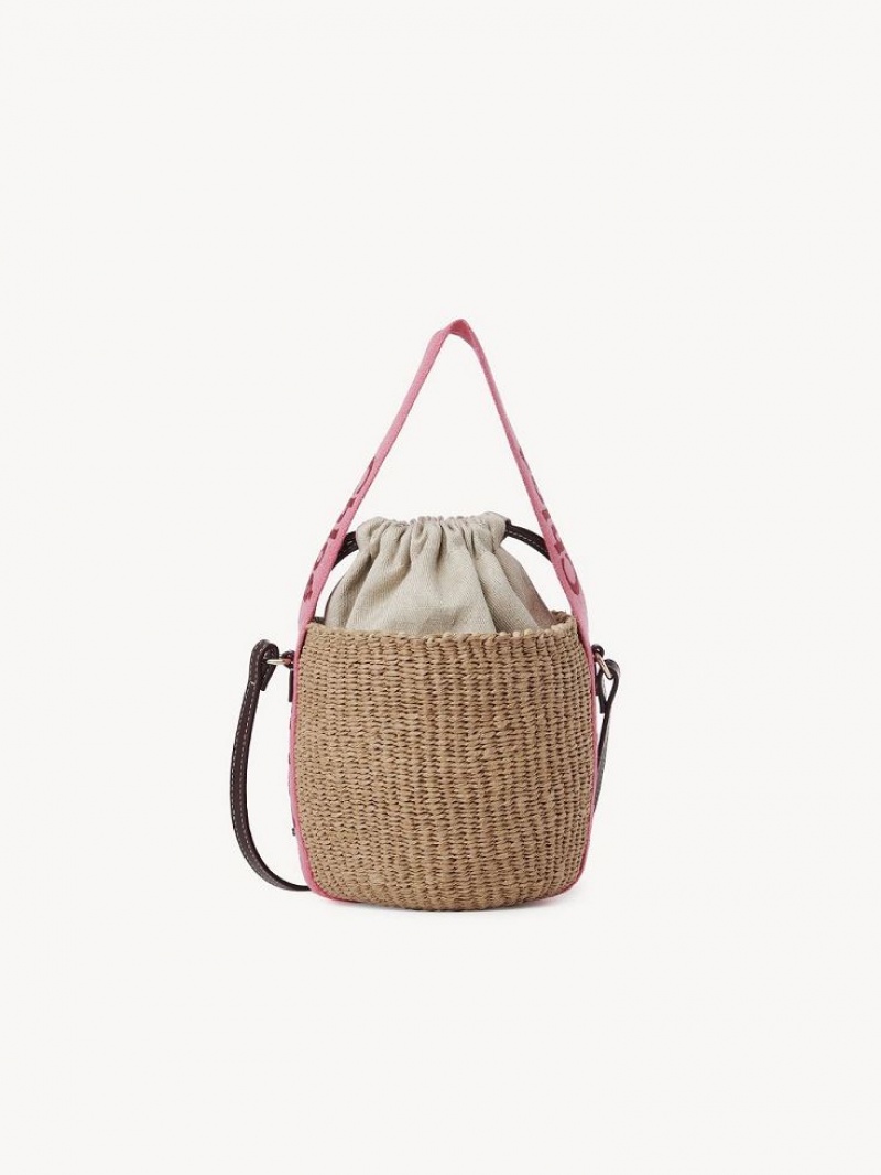 Chloe Small Woody Baskets Rosa Röda | CHE-SR13652