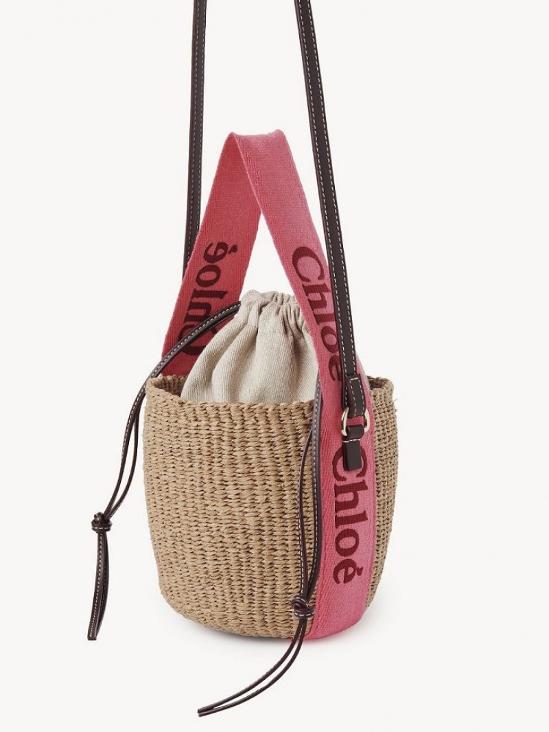 Chloe Small Woody Baskets Rosa Röda | CHE-SR13652