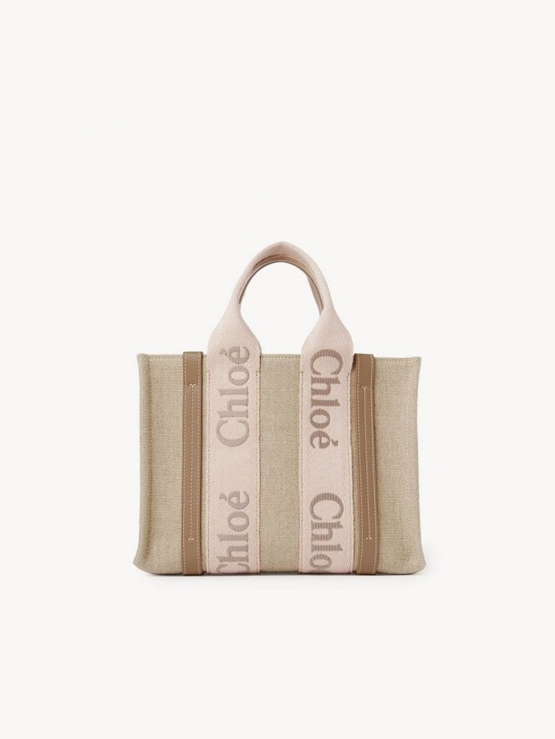 Chloe Small Woody Crossbody Väska Beige | CHE-SR13623