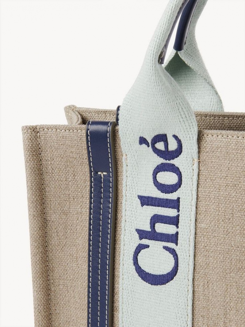 Chloe Small Woody Crossbody Väska Gröna Blå | CHE-SR13568