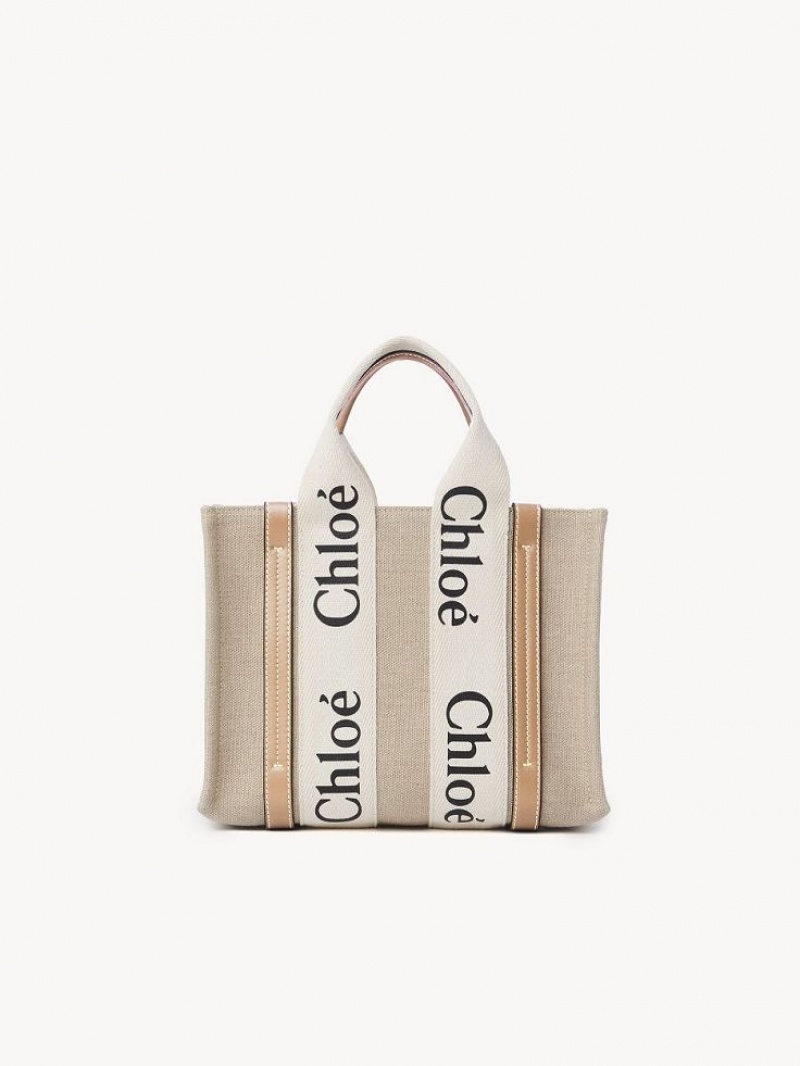 Chloe Small Woody Crossbody Väska Vita Beige | CHE-SR13490