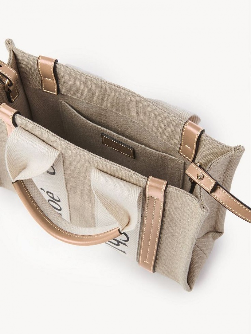 Chloe Small Woody Crossbody Väska Vita Beige | CHE-SR13490