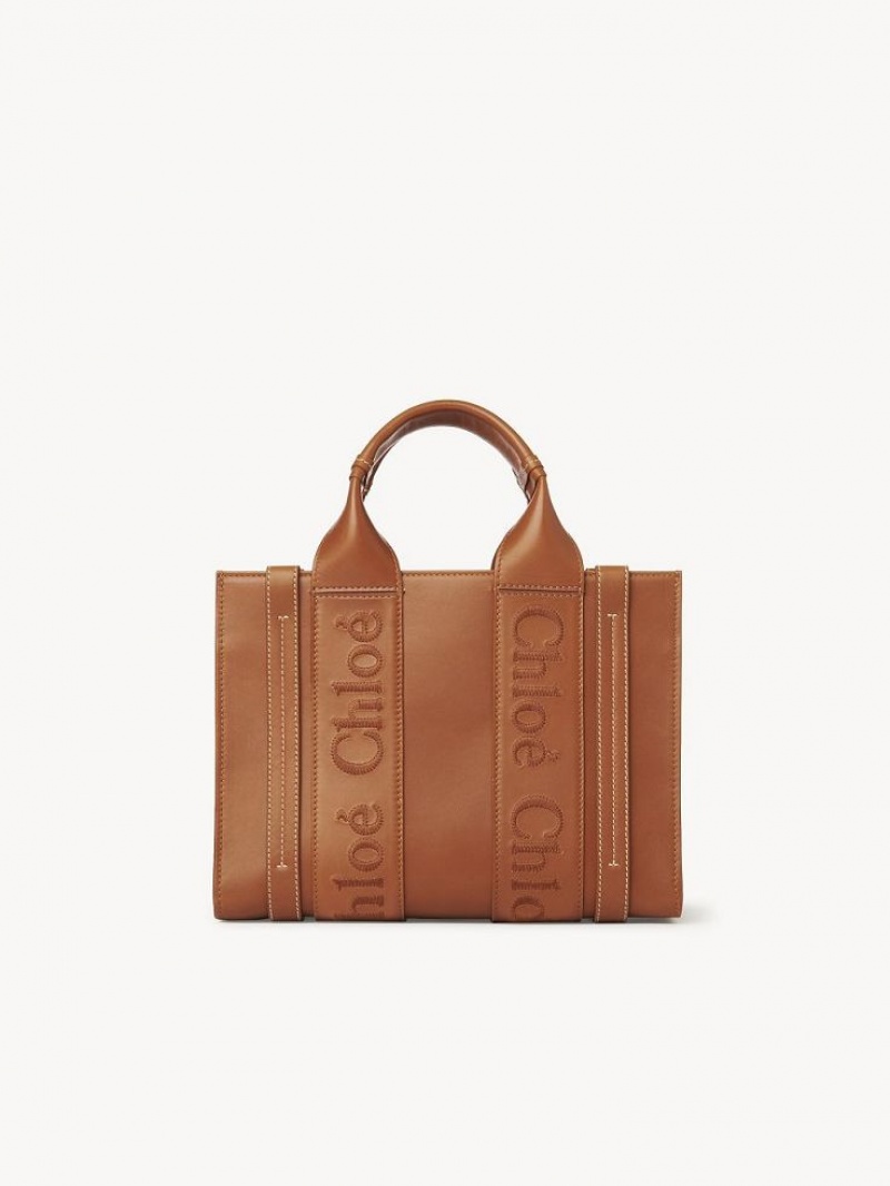 Chloe Small Woody Tote Mini Bags Bruna | CHE-SR13688