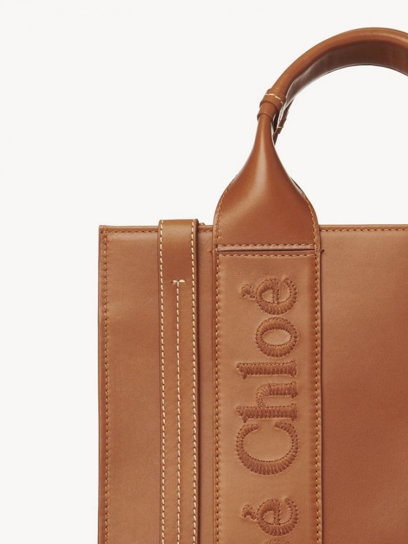 Chloe Small Woody Tote Mini Bags Bruna | CHE-SR13688